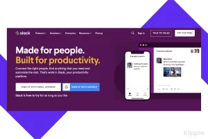Slack homepage — B2B SaaS product example